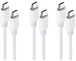 3 stuks OneOne 2,0m oplaadkabel. Sterke USB C naar C kabel. Stevig laadkabel snoer past op Google Pixel 1, 2, 2XL, 3, 3XL, 3a, 3a XL, 4, 4XL, 4a, 5, 5a, 6a, 7, 7 Pro, 8, 8a, 8 Pro, 9, 9 Pro, 9 Pro XL, 9 Fold, C, XL