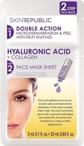 Skin Republic 2 Step Hyaluronic Acid + Collagen gezichtsmasker