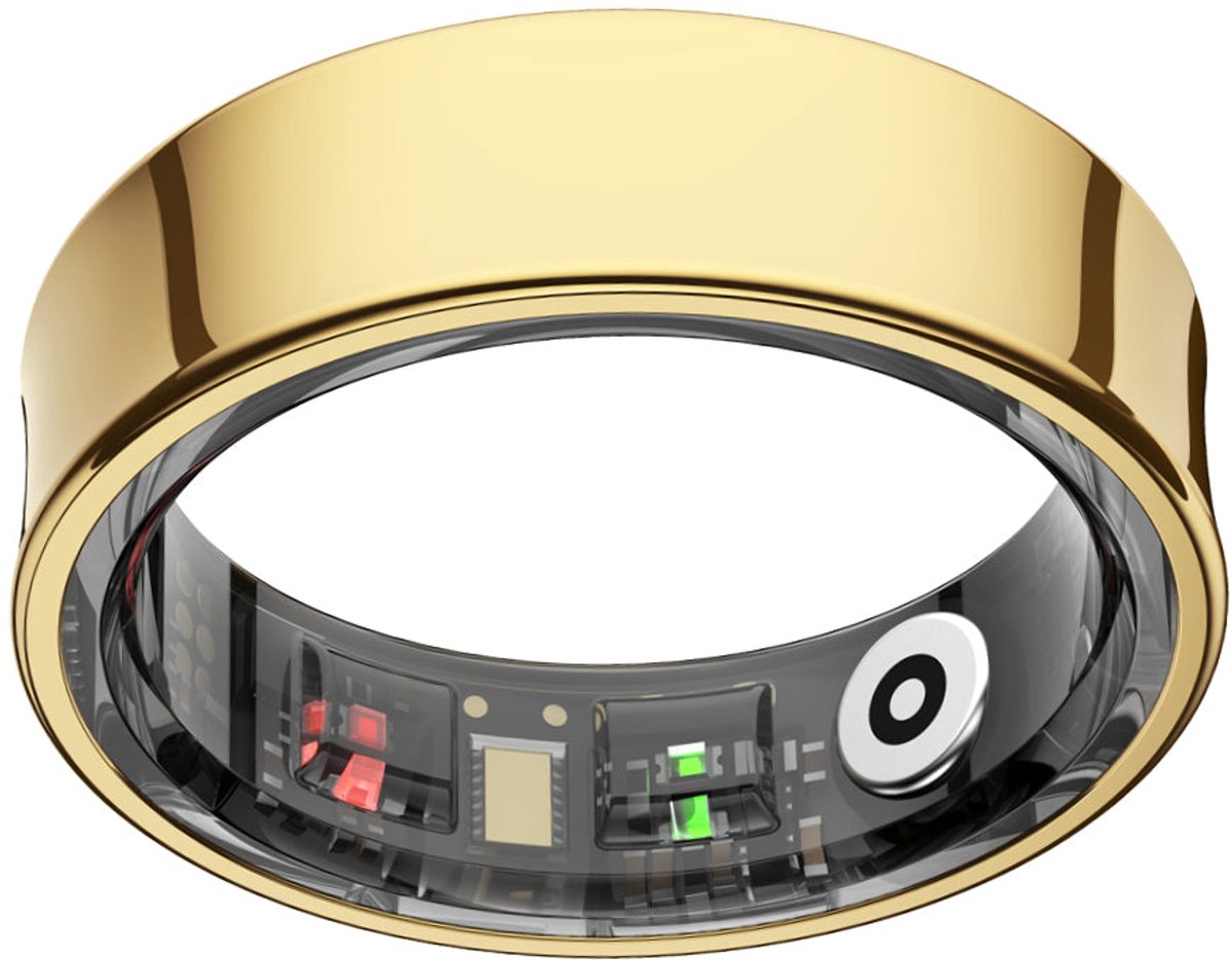 NOLATR Smart Ring LUX – Zonder Abonnement – Activity Tracker Ring – Hartslag, Slaap & Stappen – 5-7 Dagen Batterij – Goud - Maat 12