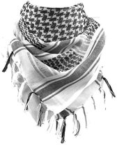 Keffiyeh - Arabische Shemagh - Arabische sjaal - Woestijn shemagh - Arafat sjaal - Zwart/Wit - LOUZIR