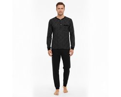 heren pyjama gianvaglia 2501 zwart 2XL