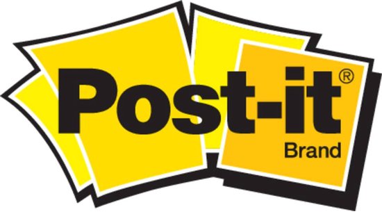 Post-it Brand logo met gele post-its