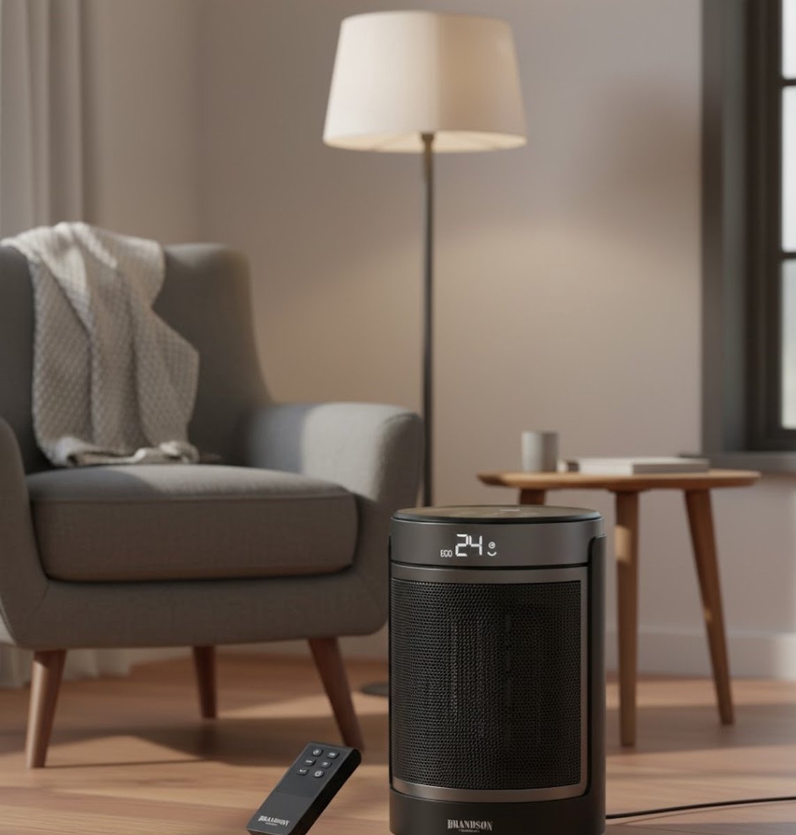 Smart Heat Tower 1500W Ventilatorkachel - 1500W Ventilatorkachel Afstandsbediening, ECO-Modus, 50° - Medahomestore
