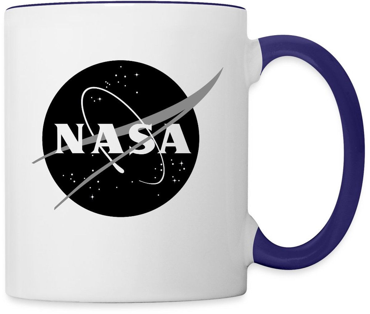 NASA zwart-wit klassiek logo Mok Tweekleurig