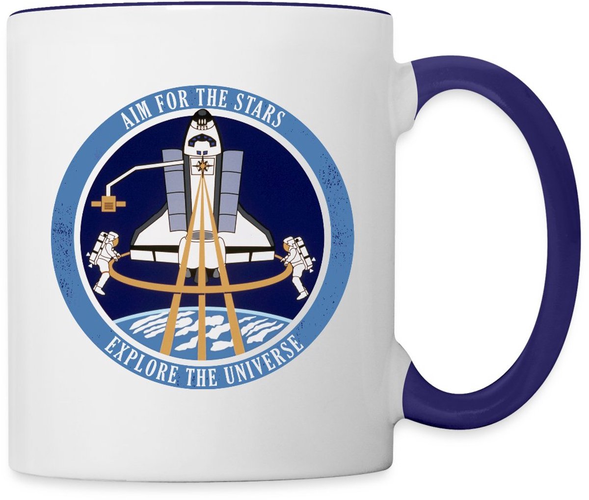 NASA Aim For The Stars Mok Tweekleurig