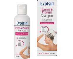 Evolsin® Eczeem & Psoriasis Shampoo – Hypoallergeen - Sulfaatvrij - Voor alle haartypes - Natuurlijke Ingrediënten - 250 ml