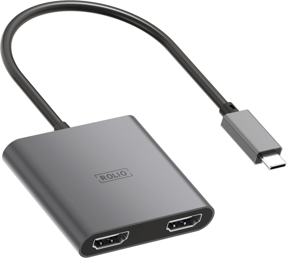 Rolio USB C naar HDMI - Dual HDMI Adapter - 2x HDMI 4K - Premium Kwaliteit