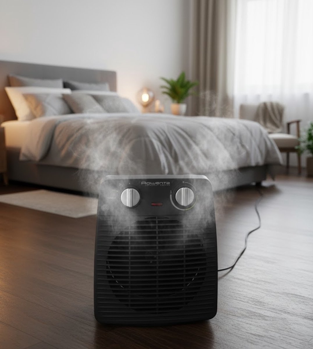 ThermoPower Compact 2000W Ventilatorkachel met - Zwart - Ventilatorkachel Thermostaat Koelstand – Stil, - Medahomestore