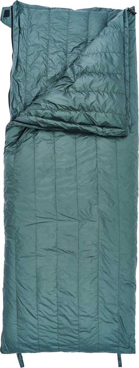 Hikr Ganzendons Slaapzak – Comfort 4°C – 210x80cm – Lichtgewicht en compact – Warm dekenmodel winter – Volwassenen – Groen