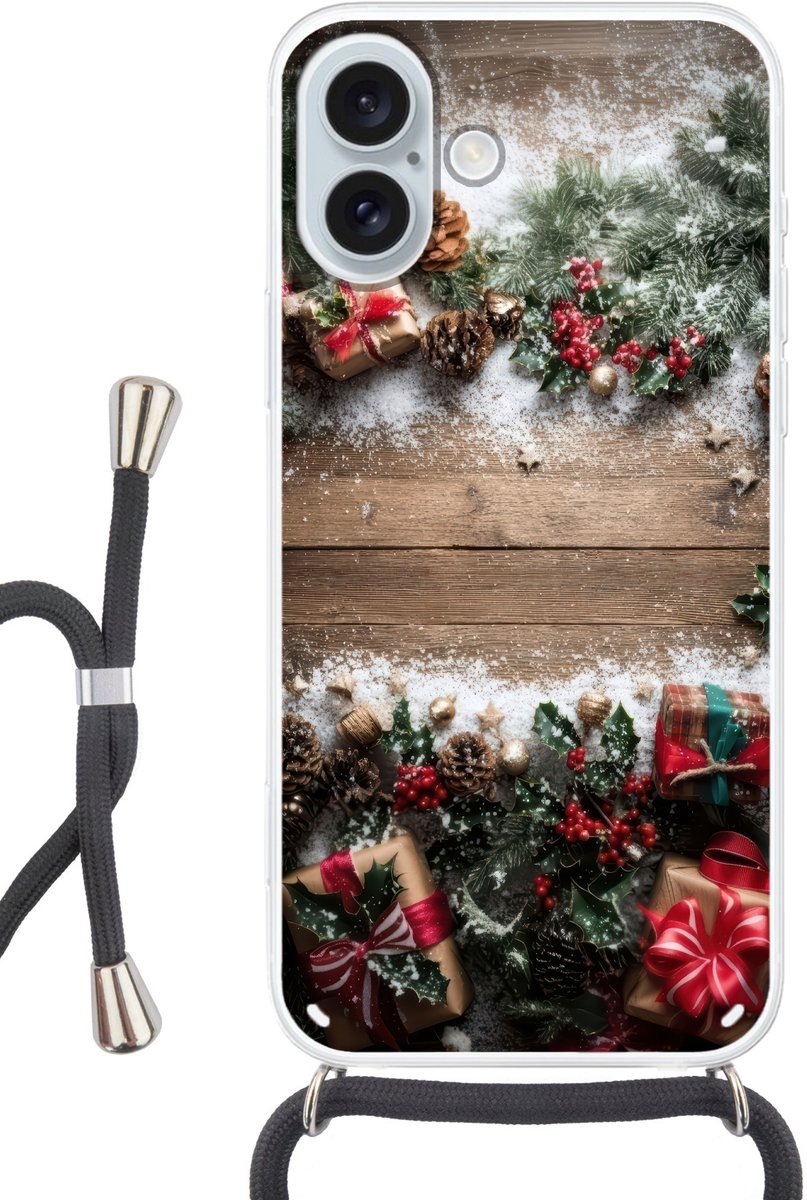 Kerstdecoratie - Geschenken - Hout - Veelkleurig