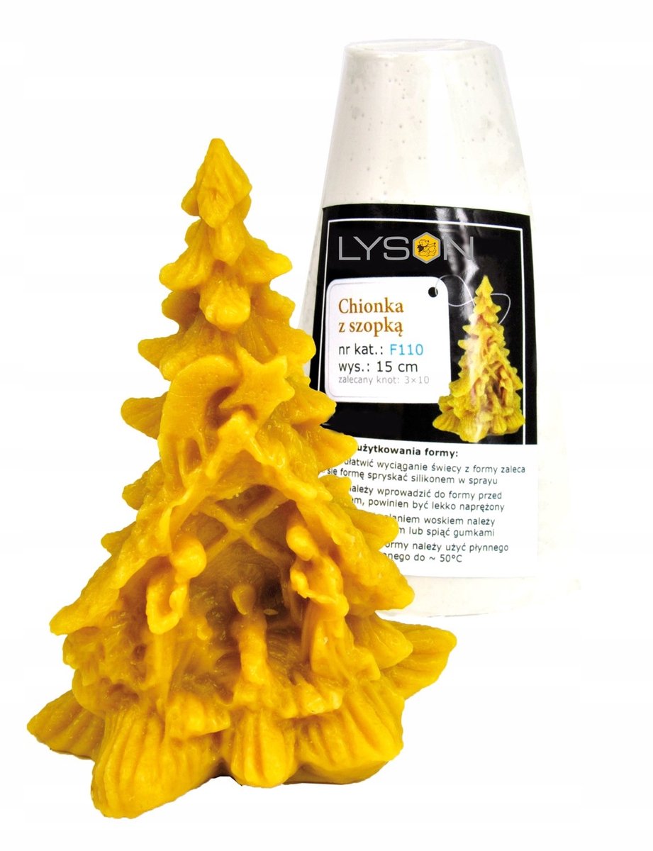 Siliconen mal kerststal met kerstboom - 16cm - voor kaarsen en gieten