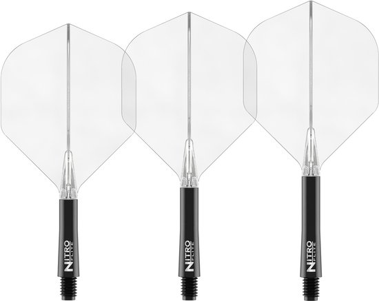 Red Dragon Nitro Flite System Black Clear NO2 - Dart Flights