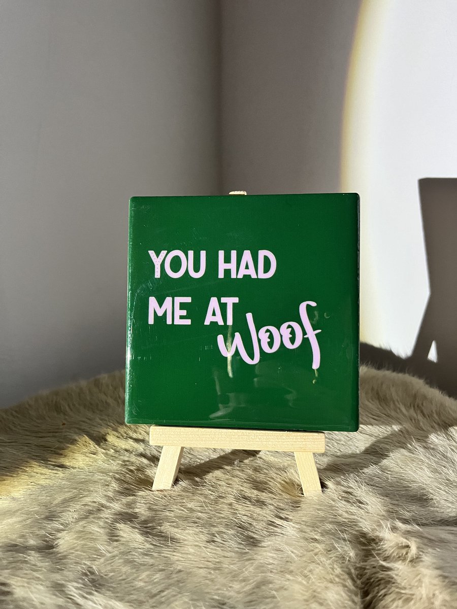 Tegeltje "You had me at woof" | Viva Femme | Tegeltjes met tekst