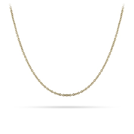 Jewels Inc. Collier Argent 925 - Anker Plaqué Or Jaune - Longueur 60 CM