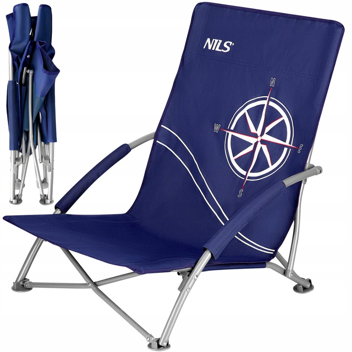 Opvouwbare Campingstoel Strandstoel Tuinstoel met Draagtas Blauw