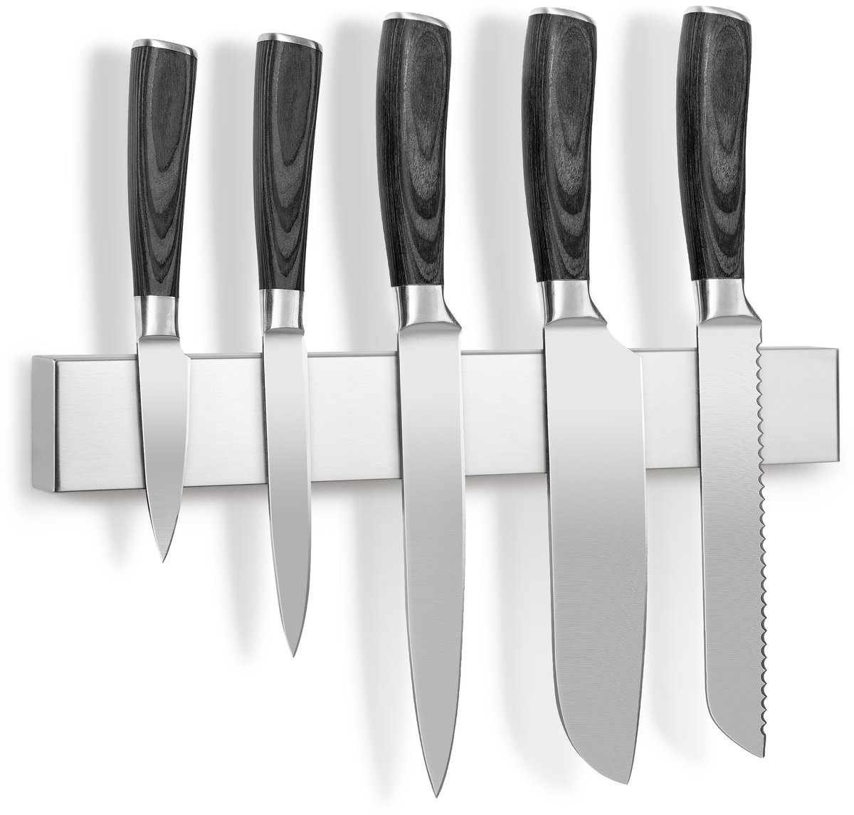 Alheco magnetische messenhouder - RVS - Messenmagneet 40cm - Magnetische messenstrip - Keuken magneetstrip - Magneetstrip voor messen