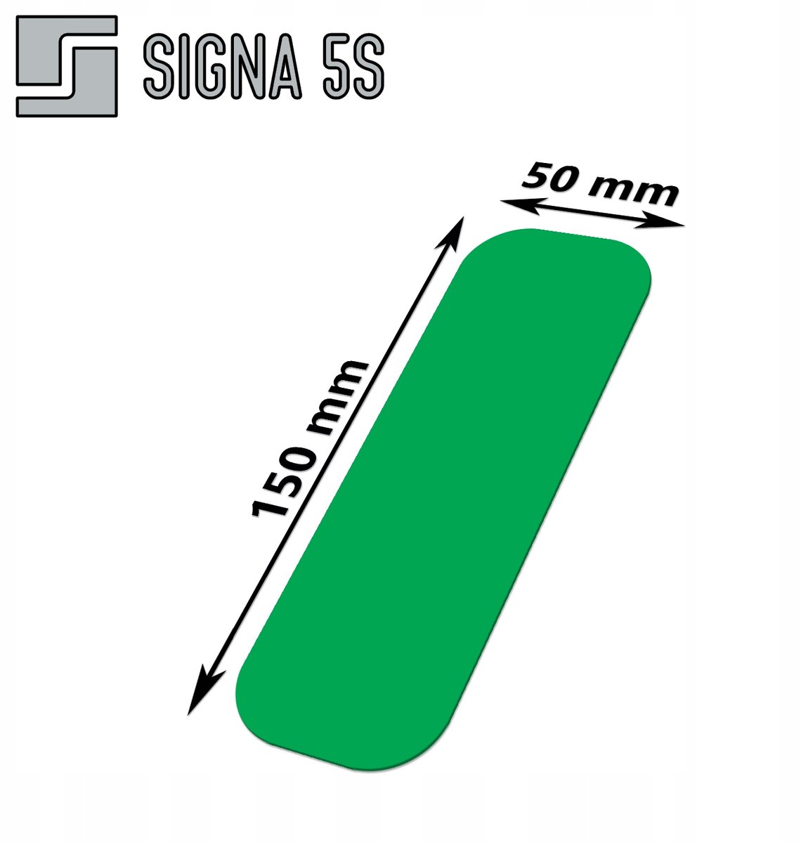 SIGNA 5S Vloermarkering Form I 50 Groen 50x150mm