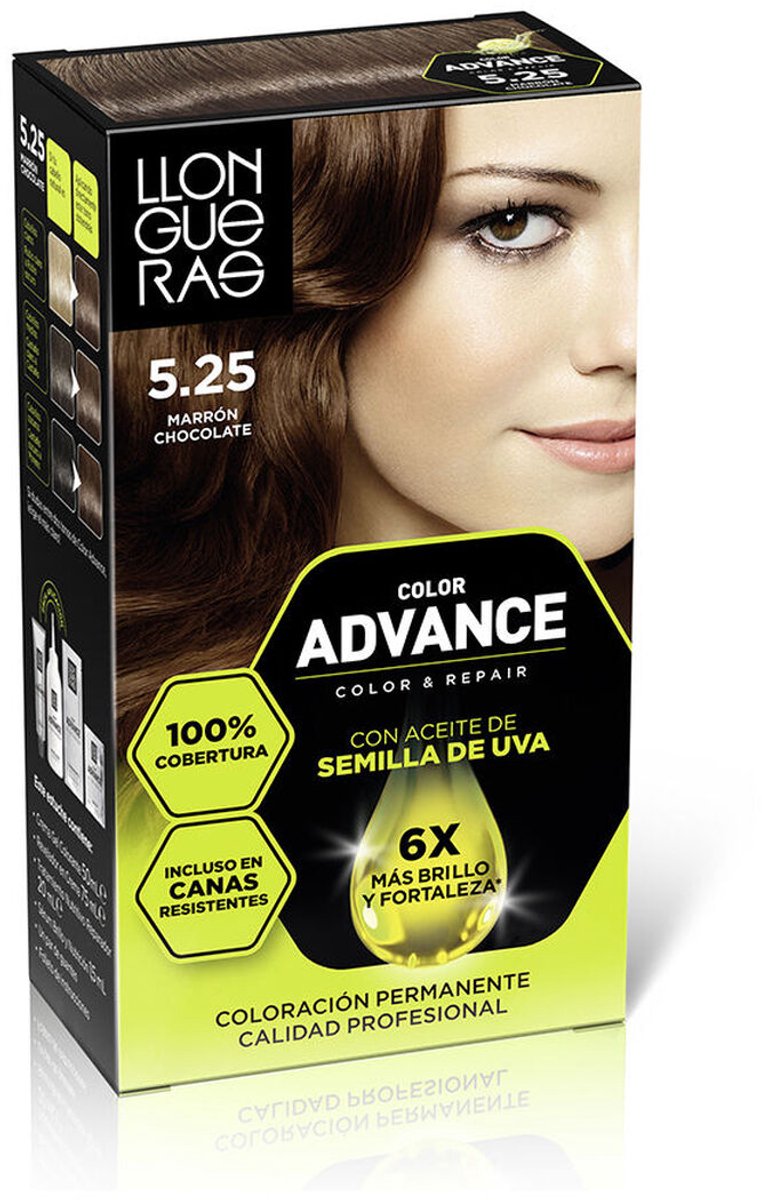 Permanente kleur Llongueras COLOR ADVANCE Nº 5,25-Marron Chocolate