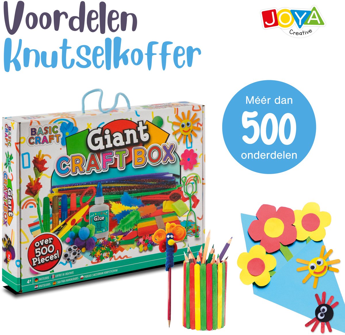 Knutselen Kinderen 500pcs - Knutselkoffer voor Jongens en Meisjes - Creatief Speelgoed - Knutselen - Joya Creative — afbeelding 5
