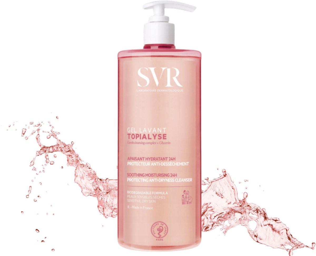 SVR Topialyse - Gel Lavant Wasgel - Voor Droge & Gevoelige Huid - Zeepvrij - 1000 ml