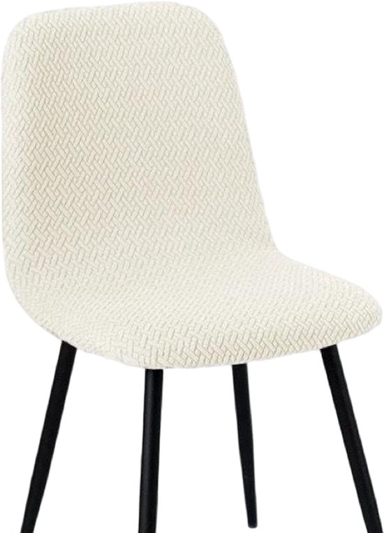 Stretch stoelhoes - afneembare en wasbare jacquard stoelhoes - geschikt voor restaurants, hotels, decoratie, bruiloften - Beige