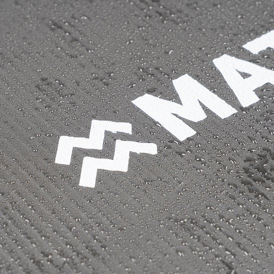 Matchu Sports - Fitness mat - Yogamat - Sportmat - Fitnessmat - Met draagkoord - 180 cm x 60 cm x 0,9 cm - Grijs - NBR