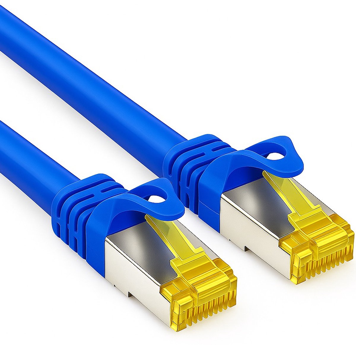 Cat 7 - S/FTP - Netwerkkabel - Patchkabel - Afgeschermd - 10 Gbps - 0.5 meter – Blauw - Allteq