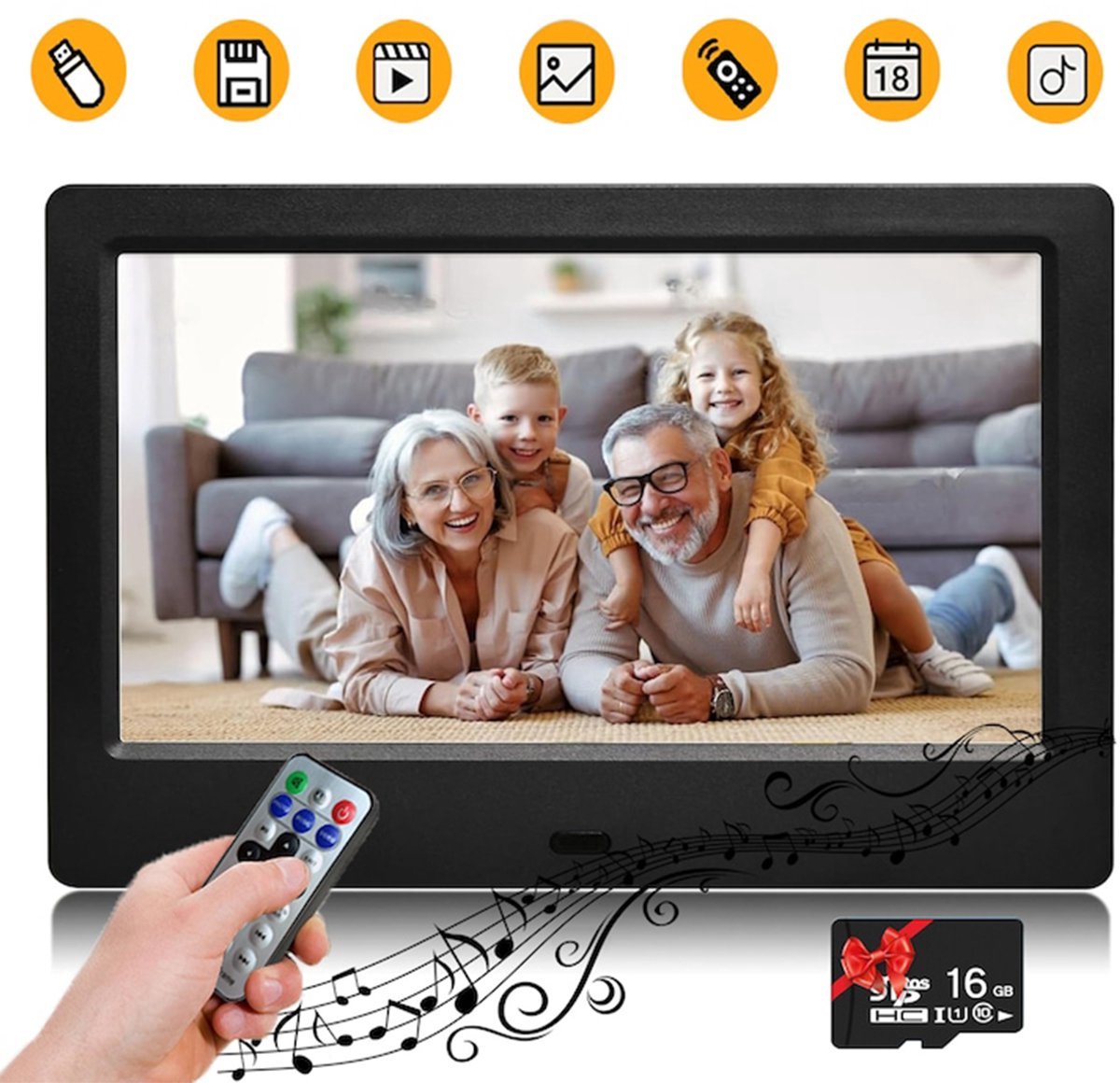 Gsedaox - Digitale Fotolijst 7 Inch - (EAN: 9321882323928) - Gsedaox - €59,99