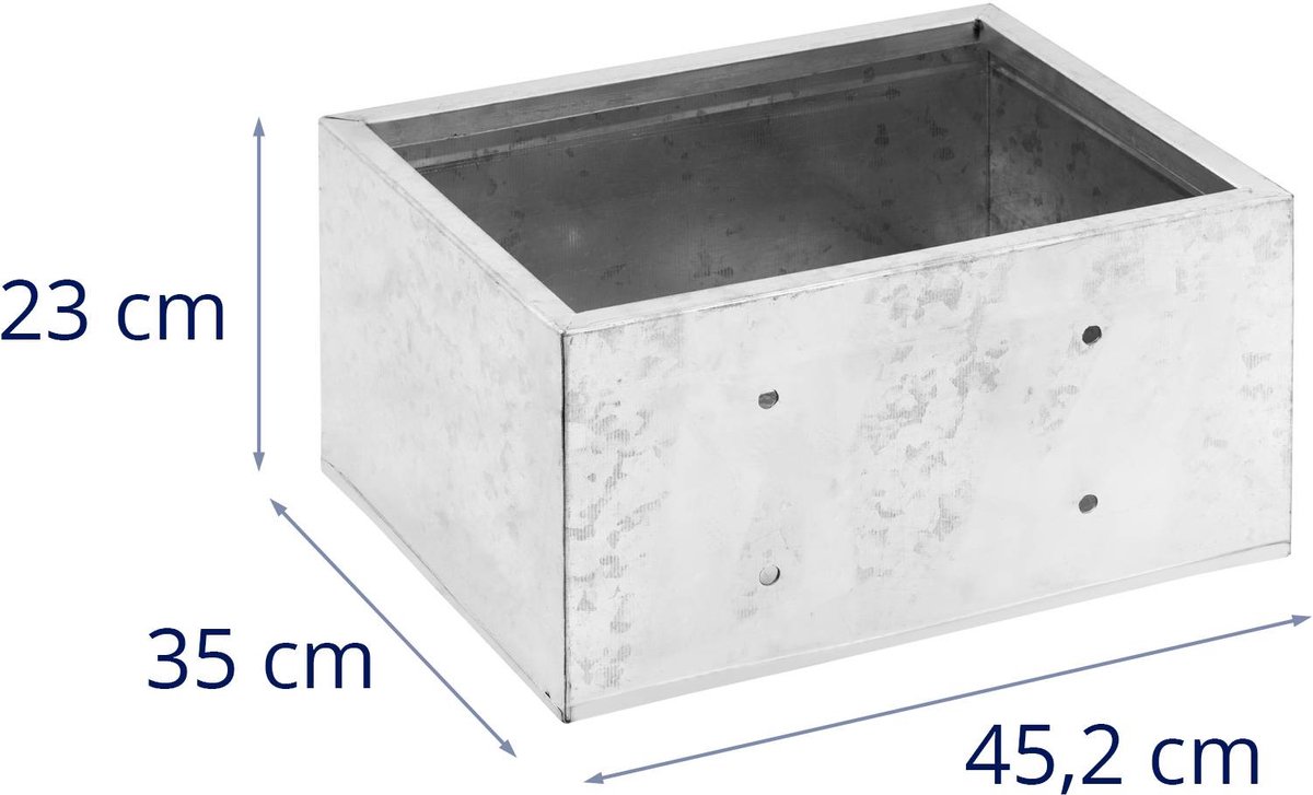 Voerbak - 45 x 35 x 23 cm - 36 l - rechthoekig - Wiesenfield