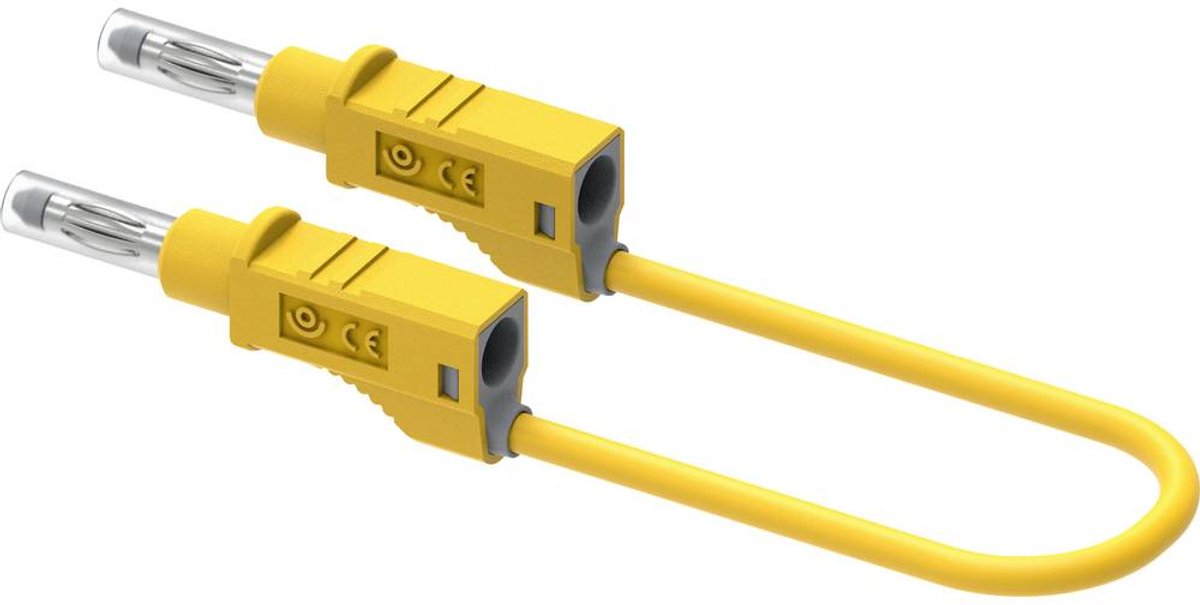 Electro PJP 2214/600V-CD1-25J Meetsnoer Steekaansluiting 4 mm 25 cm Geel 1 stuk(s)