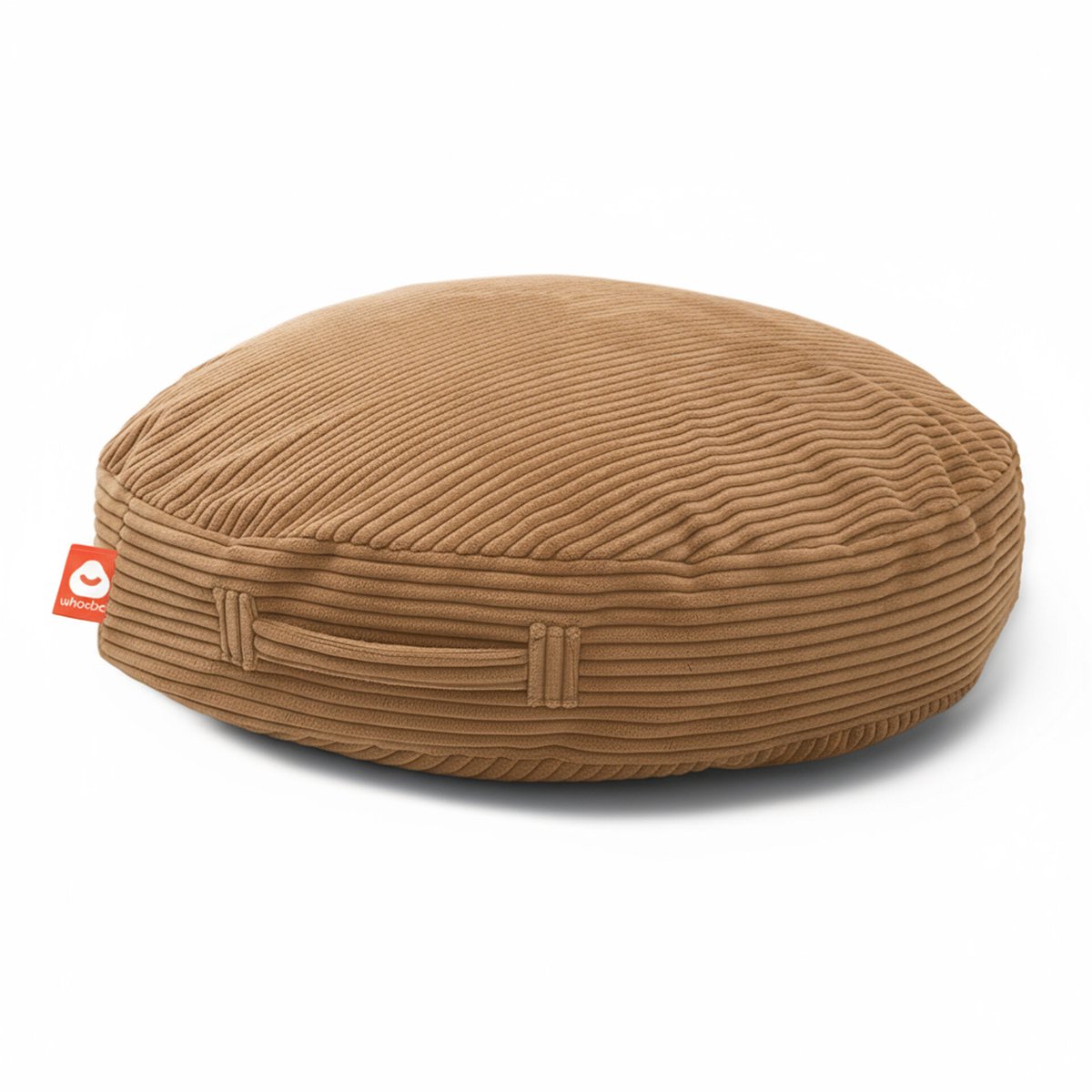 Whoober Ibiza XL – Ronde Zitzak – Taupe dik ribfluweel – Comfortabel & Duurzaam