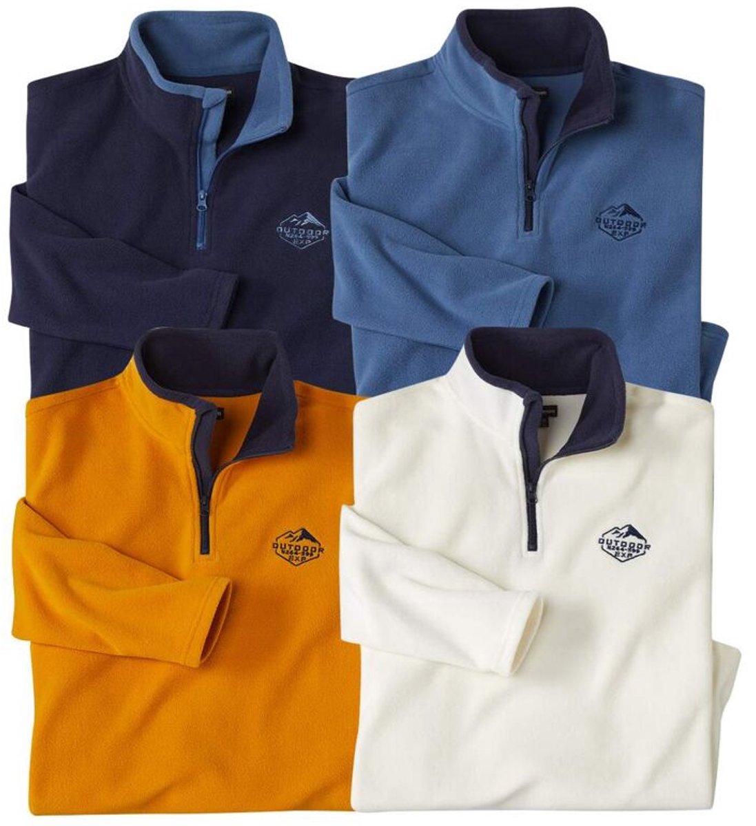 ATLAS FOR MEN - 4-pack microfleece sweaters Expedition - Heren - Verkrijgbaar in grote maten - XXL