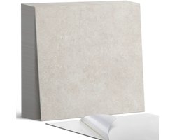 Coloray Plaktegels - Natuursteen textuur Zelfklevende Tegels - 20 cm x 20 cm - Romig Plaktegels - 20 stuks - Vierkant PVC Tegels - Plaktegels Badkamer - Plaktegels Vloer - Vinyl Tegels Zelfklevend - Wandtegel Zelfklevend