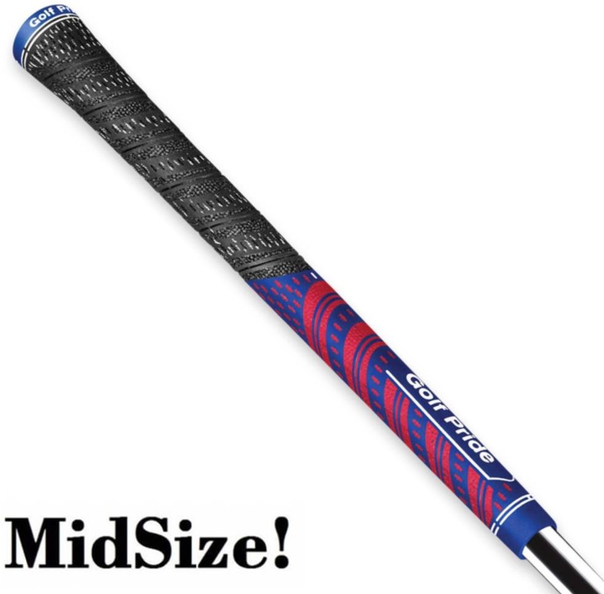 GolfPride MultiCompound Team MIDSIZE Grip - Charcoal Blauw Rood
