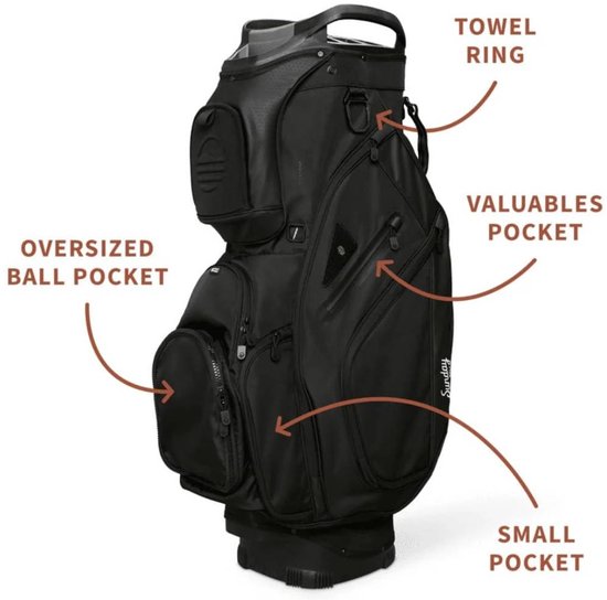 Sunday Golf Big Rig Cartbag 2025 - Zwart van Sunday Golf — afbeelding 2