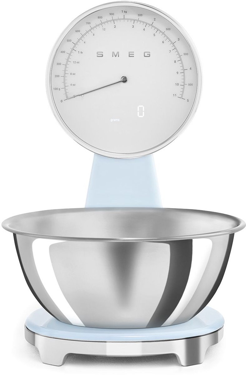 SMEG KSF01PBWW - Weegschaal - Analoog en digitaal - Pastelblauw