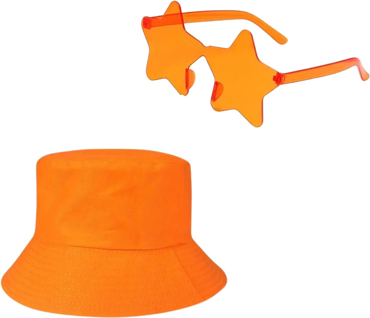 Koningsdag accessoires - Koningsdag - Koningsdag bril - WK - Oranje bril - Oranje hoed - Oranje bucket hat - Oranje pet - WK 2026