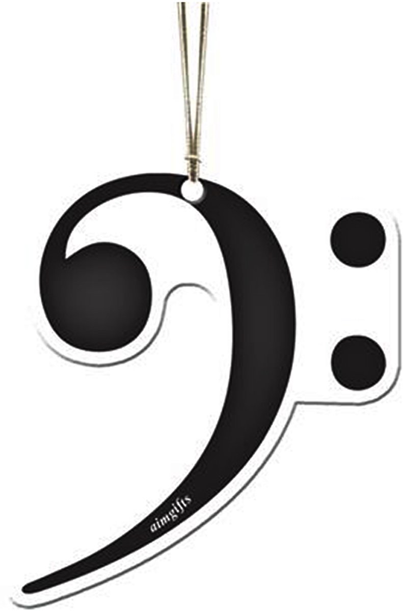 Kerstversiering Bas-sleutel - Acryl - Perfect voor muzikanten