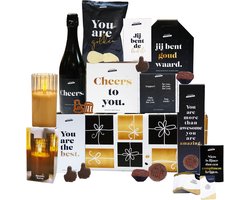 Kerstpakket Cadeaupakket - You are Gold - Met led kaars en inspirerende lekkere producten