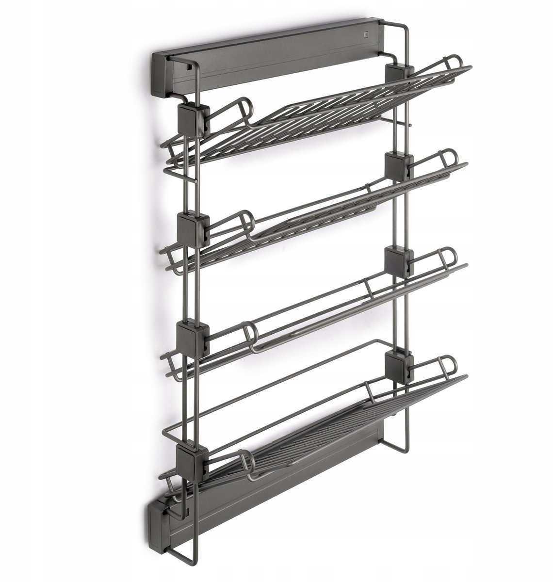Emuca Quartz Zij-Cargo Schoenenrek Links - Titanium (400mm)