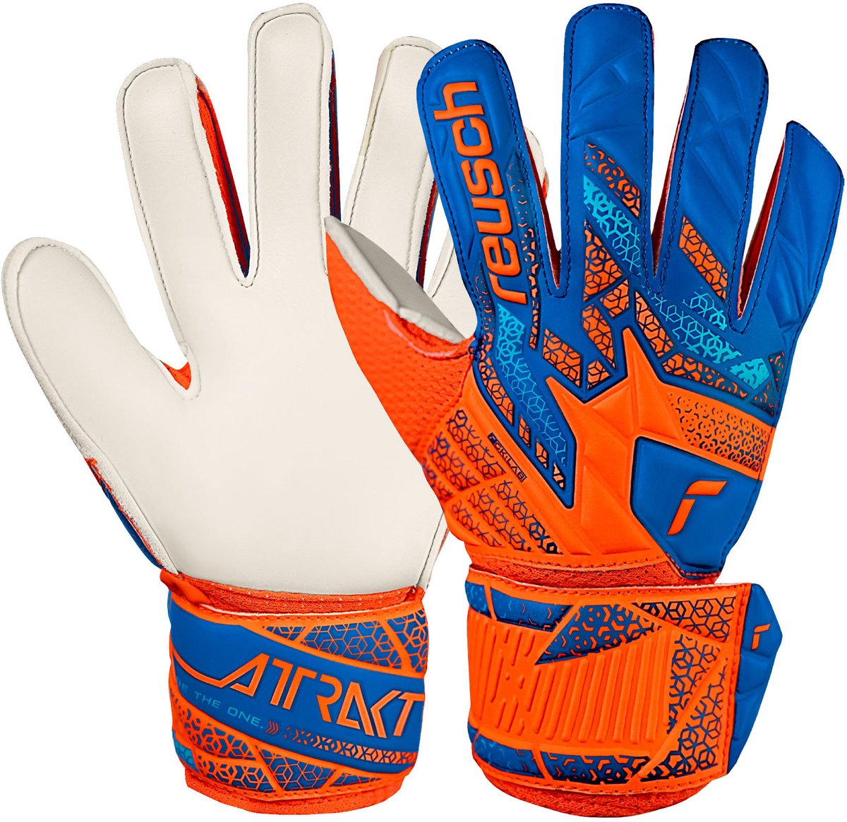 Reusch Attrakt Solid Junior Keepershandschoenen Oranje,Blauw 6