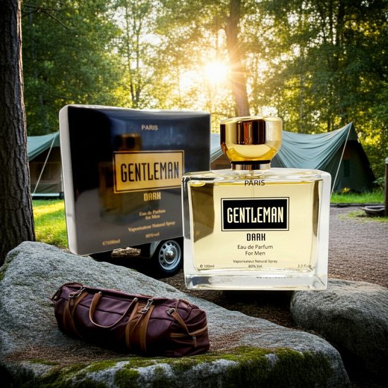 Luxe Franse Eau de Parfum - Gentleman Dark heren parfum - Sterk kruidige geur - met Italiaanse Bergamot- Nojft gegaotmuskaat- Amber - blijft gegarandeerd de gehele dag ruiken