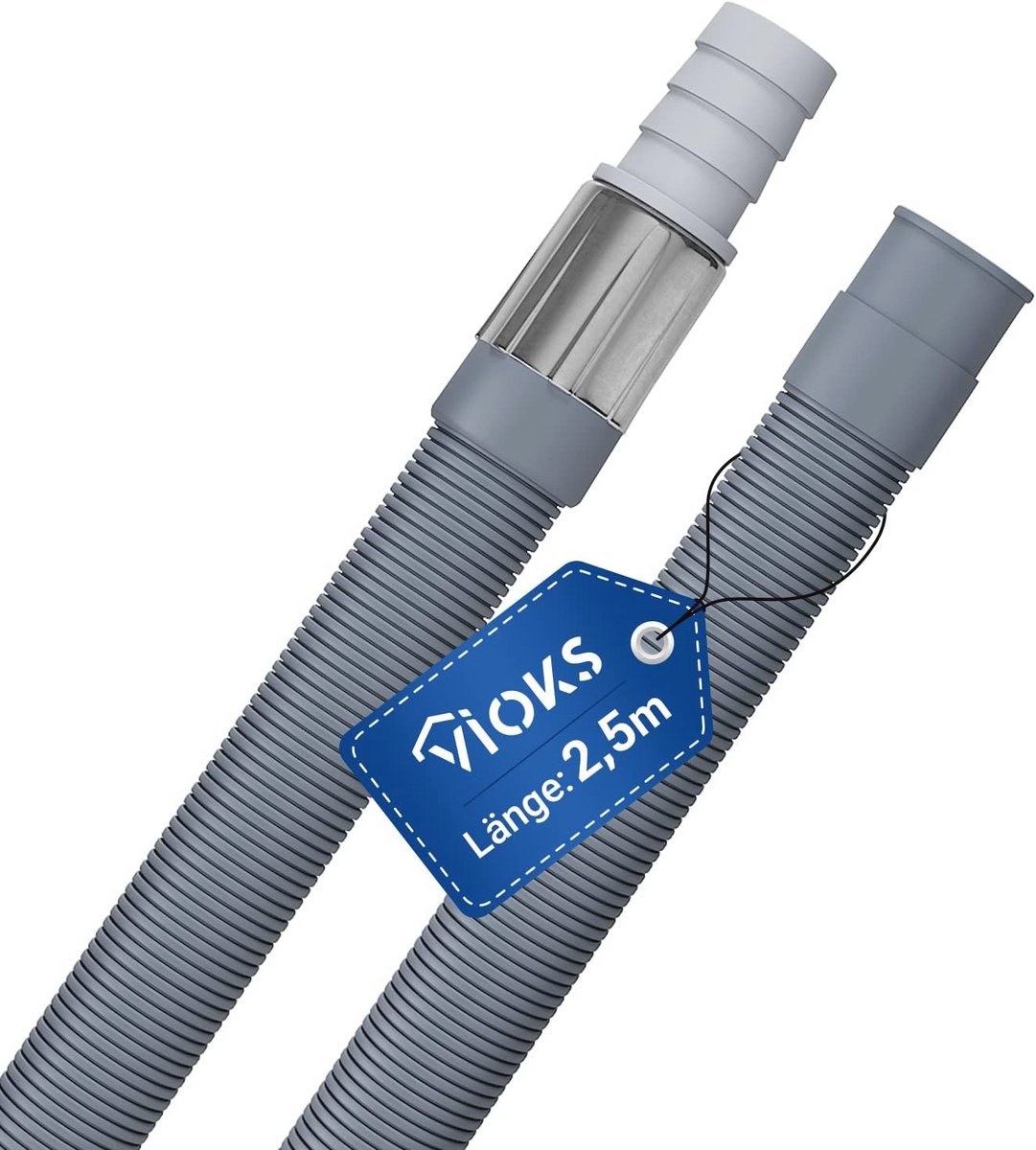 Afvoerslang Uitbreiding Ø19mm voor Wasmachine en Vaatwasser - 2,5m Lengte