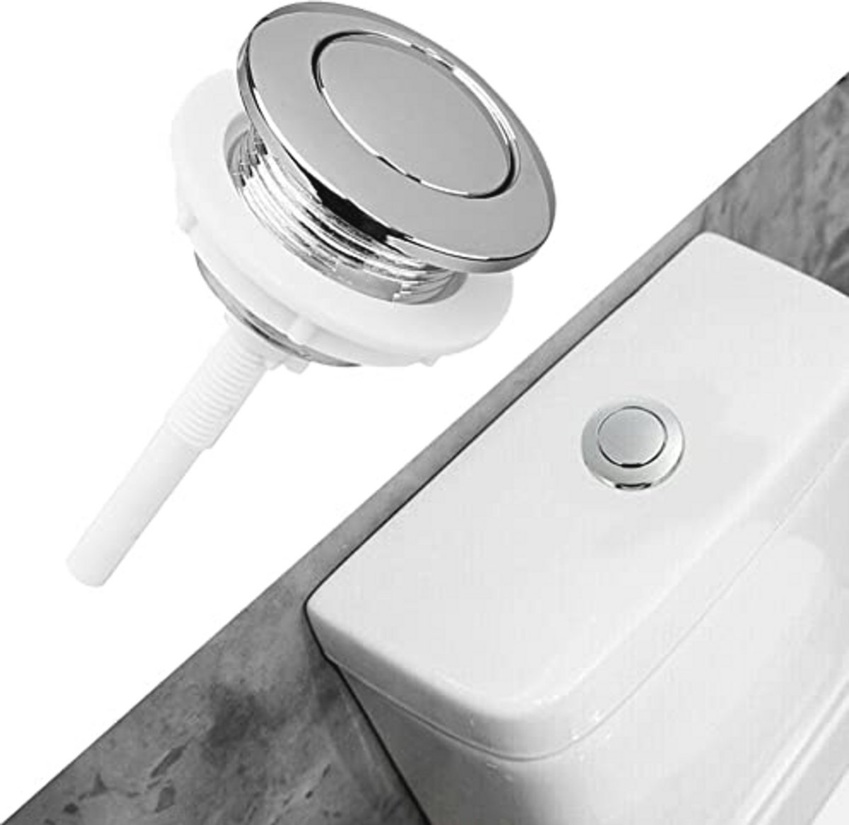 Toilet Spoelknop 38mm - Eenvoudige Push Button voor Toiletten