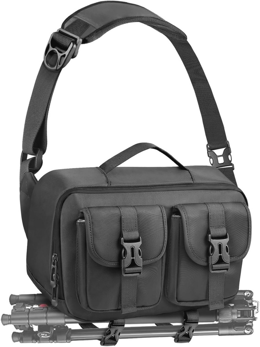 Lichtgewicht Camera Sling Bag voor SLR/DSLR met Statief Houder - Waterdichte Schoudertas voor Fotografen