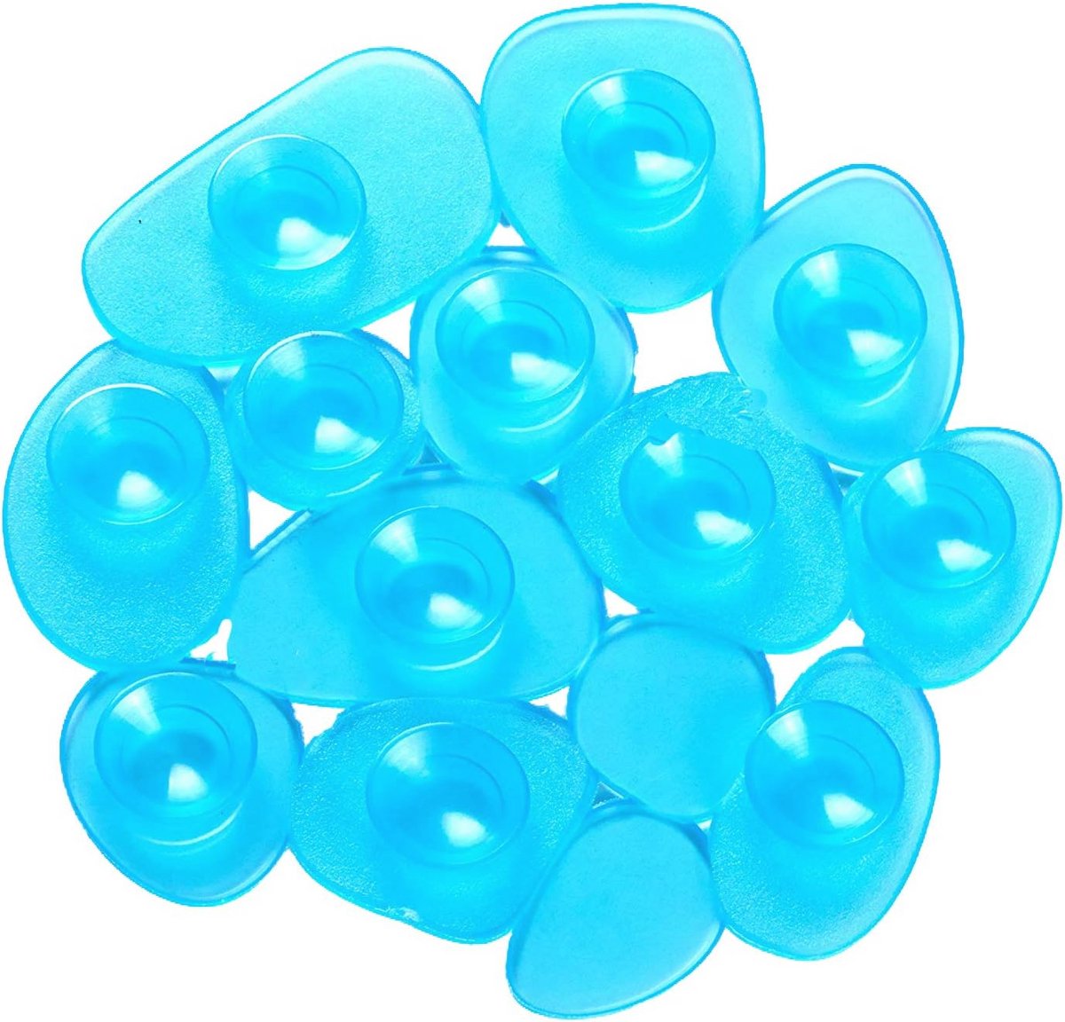 Antislip Douchemat Kiezelstenen - 4 Stuks - Antibacterieel Met Zuignappen, Blauw Transparant
