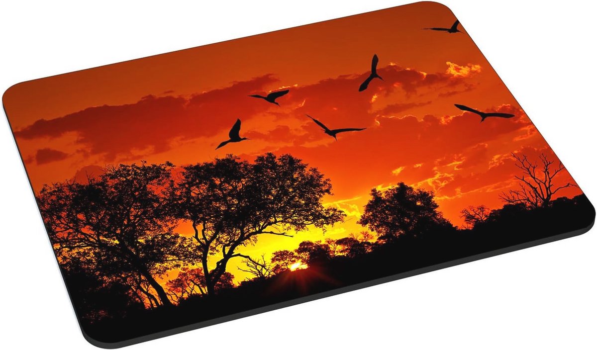 Gaming en Office muismat met antislip en genaaide randen 22 x 18 cm