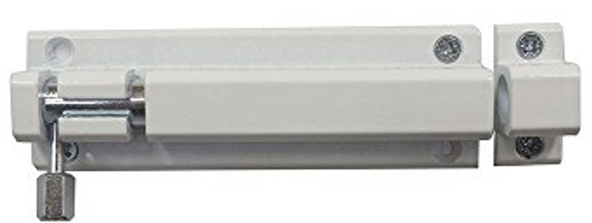 Deurgrendel Veiligheidsgrendel met Bevestigde Lus - 80 mm Wit