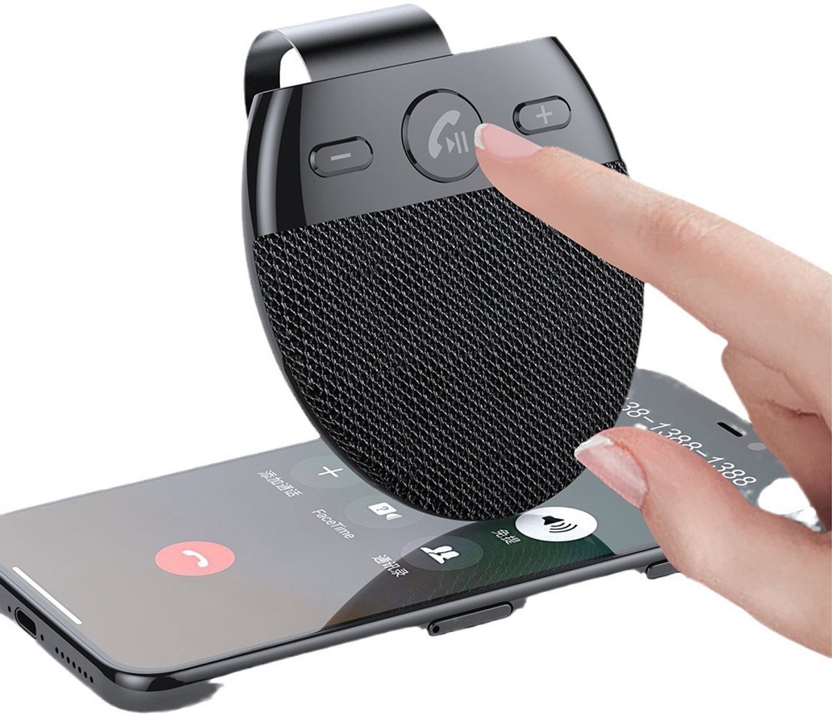 Handsfree car speaker phone kit bluetooth 5.0 wireless car BT handsfree handsfree microfoon visor muziekspeler met microfoon
