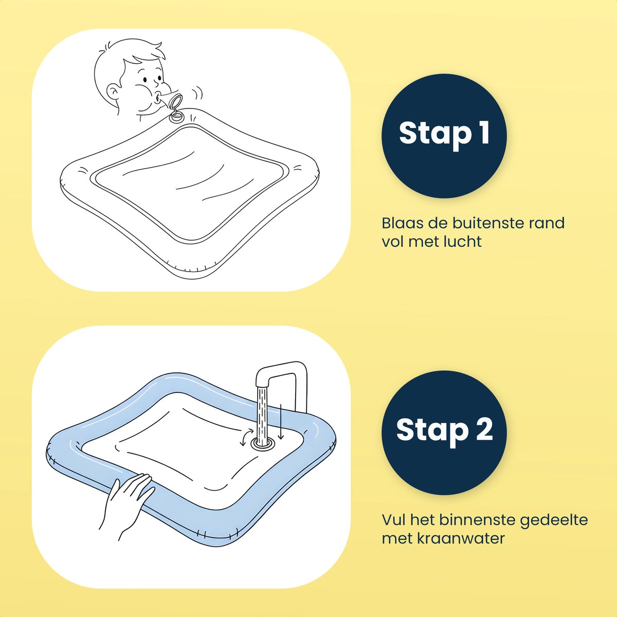 Dutsi Waterspeelmat Baby - Watermat 66x51cm - Geel thumbnail 8